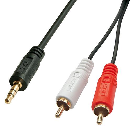 Lindy Stereo Audio Cable 2xRCA/3.5mm M/M 10m