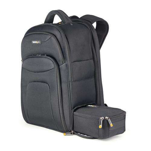 StarTech.com 17.3 Laptop Backpack with Removable Accessory Organizer Case - Professional IT Tech Backpack for Work/Travel/Commute - Ergonomic Computer Bag - Durable Ballistic Nylon - Notebook/Tablet P