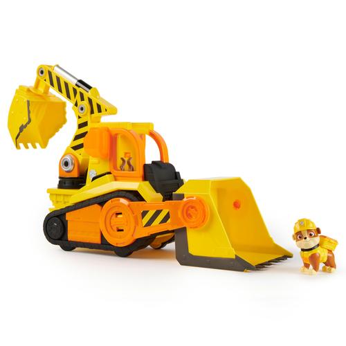 Spin Master Rubble AND Crew, Bark Yard Deluxe Bulldozer Construction Truck Toy with Lights, Sounds AND Rubble Action Figure, Kids' Toys for Boys and Girls Ages 3+