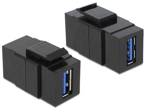 Delock Keystone USB3.0 A connector black