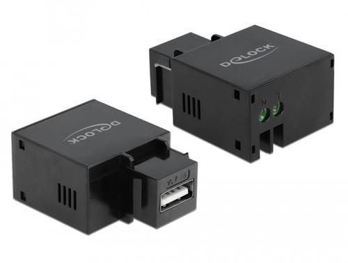 Delock Keystone module with USB Type-A charging port 2.1 A black.
