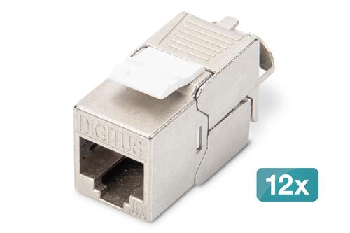 Digitus CAT 6A Shielded Keystone Module, tool-free, 12 pieces.