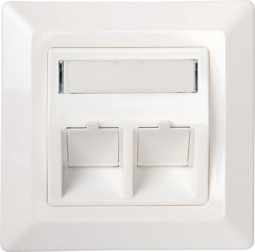Schwaiger 2x Keystone connection socket, white