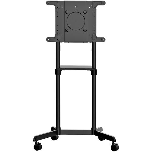 StarTech.com Mobile TV Cart - Portable Rolling TV Stand for 37-70 VESA Display (154lb/70kg) - TV Stand with Shelf AND Storage Compartment - Rotate/Tilt Display - Universal TV Mount on Wheels
