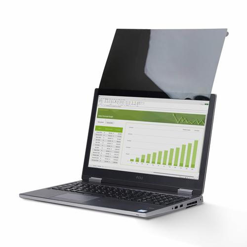 StarTech.com 13.3-inch 16:9 Flip-Up Privacy Screen with Touch, Anti-Glare Blue Light Filter, Laptop Monitor Screen Protector, +/− 30 Deg. View Angle