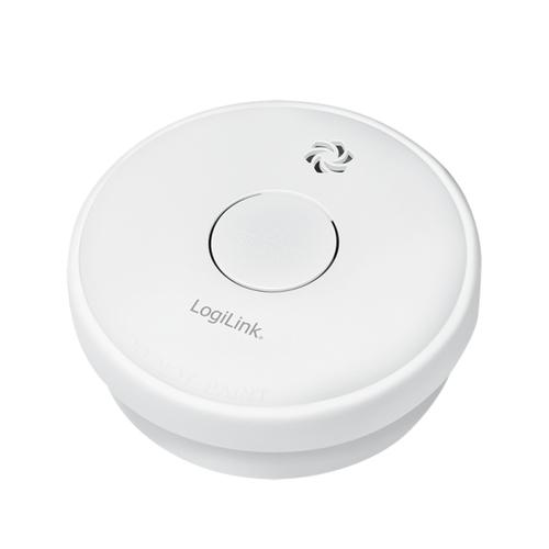 Logilink Smoke detector replaceable 9V battery white