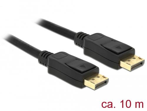 Delock DP Cable 1.2 - DP St/St 10.0m black 4K 60Hz