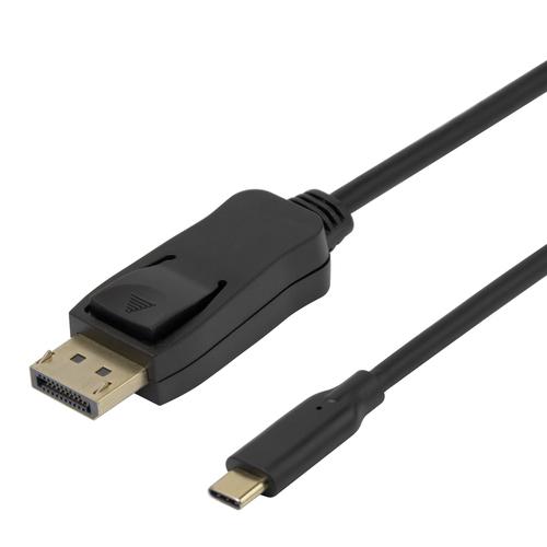 Deltaco USBC-DP-BI100 DisplayPort cable 1 m Black