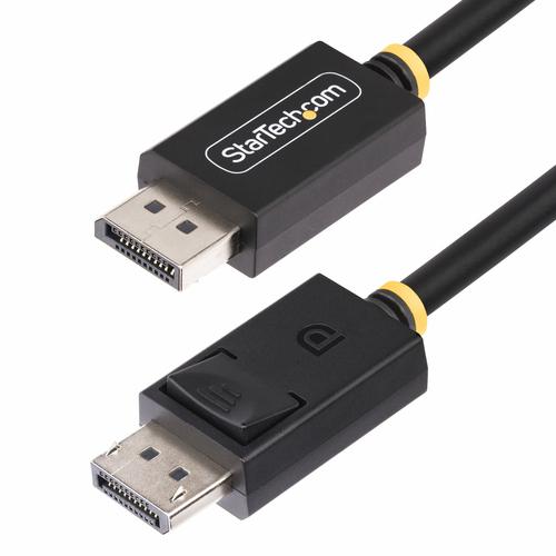 StarTech.com 2m DisplayPort 2.1 Cable, VESA Certified DP40 DisplayPort Cable with UHBR10/ HDR/ HDCP 2.2, 8K 60Hz/4K 144Hz with DSC 1.2a, 40Gbps, DP 2.1 Cable, UHD Monitor Cord, M/M