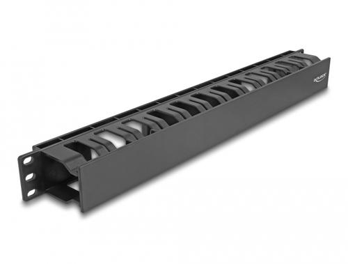 Delock 19 Cable Management Drawer 1 HE black plastic.