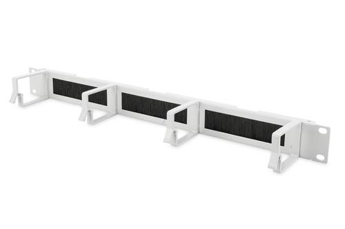 Digitus Off-road panel 1HE 19" 4-clamp with brush connector gray