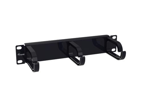 Equip 10" Cable management 3x plastic rings 1U RAL9005