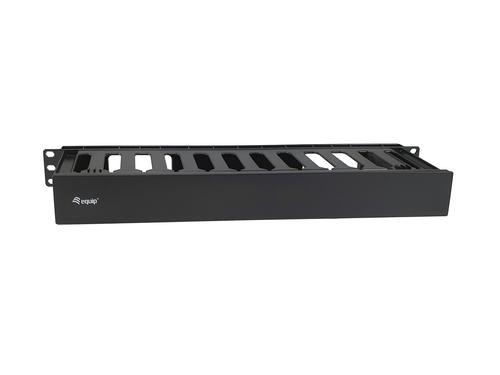 Equip 19" Cable management RW removable. Plastic 1U RAL9005