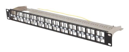 LANBERG Empty patch panel with 48 ports, 1U, 19" FTP to Keystone modules, black