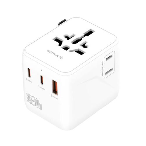 4smarts 541645 Power Plug Adapter, Modular, Universal, White