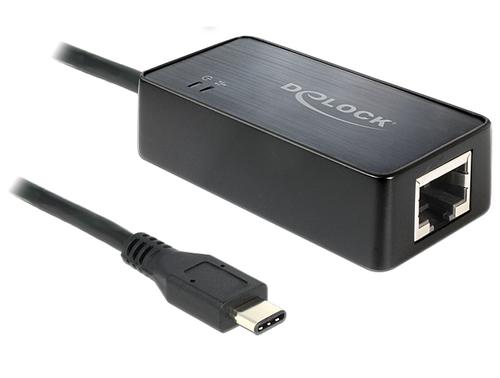 Delock USB3.1 Adapter C - RJ45 Straight/Butt Gigabit LAN