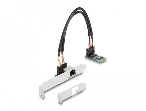 Delock M.2 Key B+M 1 x RJ45 2.5 Gigabit LAN Converter