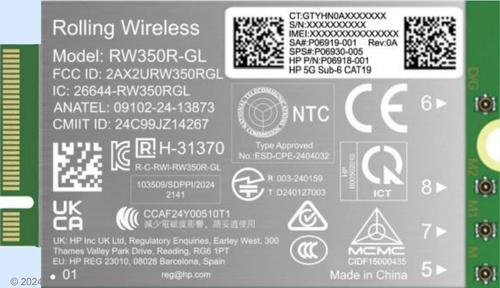 HP 5G Sub-6 WWAN internal interface
