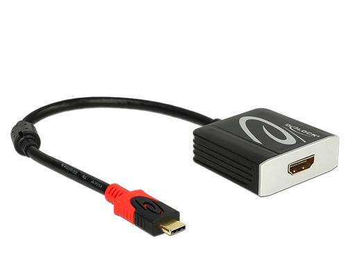 Delock USB C cable - HDMI A St/Bus 4K 0.20m black