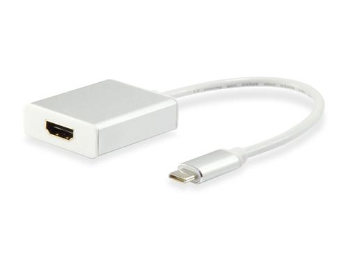 Equip USB-C to HDMI 1.4 Adapter, Male/Female, 4K/ 30Hz, 0.15m, PVC