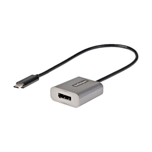 StarTech.com USB C to DisplayPort Adapter - 8K/4K 60Hz USB-C to DisplayPort 1.4 Adapter Dongle - USB Type-C to DP Monitor Video Converter - Works with Thunderbolt 3 - with 12 Long Attached Cable