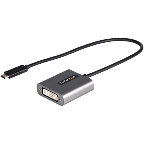 StarTech.com USB C to DVI Adapter - 1920x1200p USB-C to DVI-D Adapter Dongle - USB Type C to DVI Display/Monitor - Video Converter - Thunderbolt 3 Compatible - 12-inch Long Attached Cable - Upgraded V