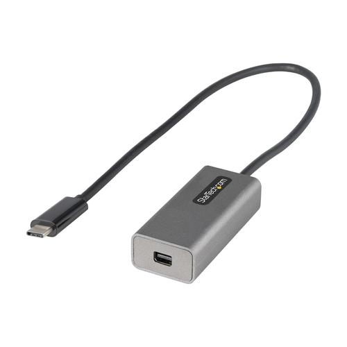StarTech.com USB C to Mini DisplayPort Adapter - 4K 60Hz USB-C to mDP Adapter Dongle - USB Type-C to Mini DP Monitor - Video Converter - Works with Thunderbolt 3-12 Long Attached Cable - Upgraded Vers