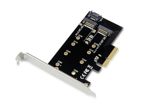 Conceptronic M.2 PCIe Card 2-Port M.2 SATA/M.2 NVMe