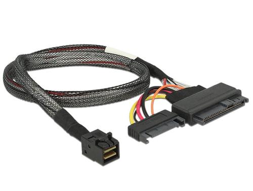 Delock SFF-8643 to U.2 SFF-8639 + SATA Power Adapter Cable (black, 50cm)