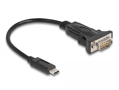 Delock USB Type-C Adapter 1 x Serial RS-232 D-Sub 9 Pin