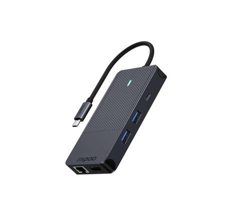 RAPOO UCM-2005 interface cards/adapters, 3.5 mm, DisplayPort, HDMI, RJ-45, USB 3.2 Gen 1 (3.1 Gen 1), USB Type-C