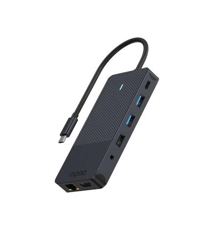 RAPOO UCM-2006 interface cards/adapter 3.5 mm, DisplayPort, HDMI, RJ-45, USB 3.2 Gen 1 (3.1 Gen 1), USB Type-C