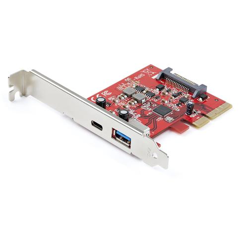 StarTech.com 2-Port 10Gbps USB-A AND USB-C PCIe Card - USB 3.2 Gen 2 PCI Express Type C/A Host Controller Card Adapter - USB 3.2 Gen 2 PCIe Expansion Add-On Card - Windows, macOS, Linux - TAA