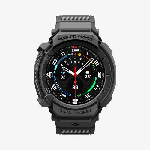 Spigen Rugged Armor Pro Watch 8 Classic (46mm) Case + Band - Matte Black