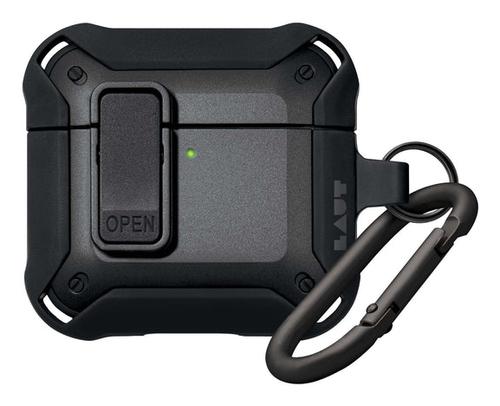 LAUT ZENTRY Black protective case for AirPods (4th Generation).
