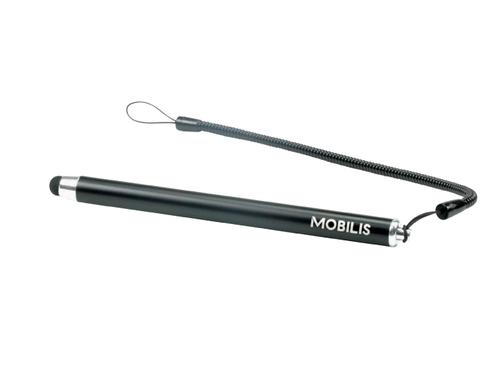 Mobilis Pack of 10 Black capacitive stylus Matte Black + spiral cord