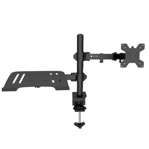 Techly ICA-LCD 174NB monitor mount / stand, 32 inches (81.3 cm), Black Desk