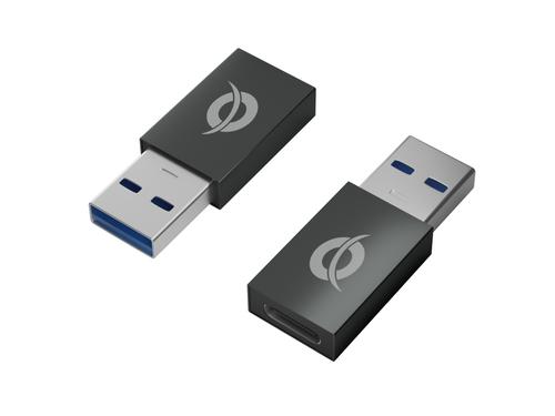 Conceptronic Adapter USB-A3.0-USB-C3.2 2Pcs 10Gbps OTG gr