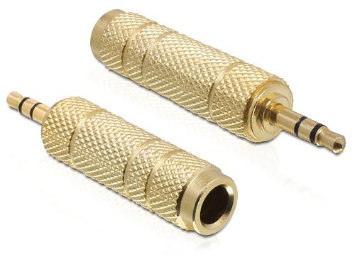 Delock 3.5mm to 6.3mm gold-plated adapter for screws and bolts