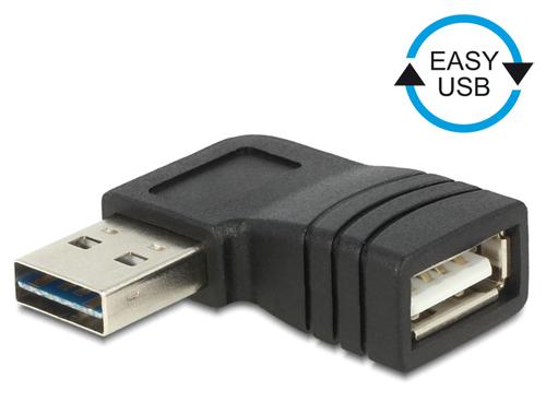 Delock USB Adapter A - A 90° St/Bu bent