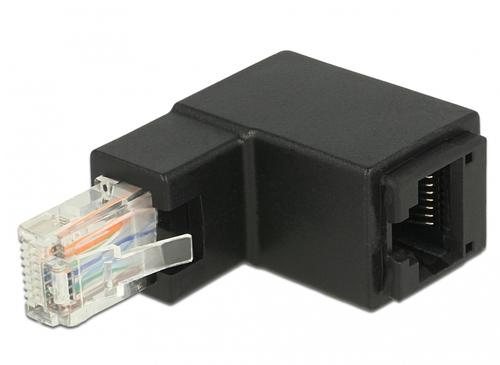Delock Bent RJ45 adapter - RJ45 straight Cat.6 UTP