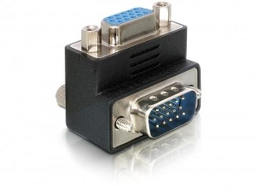 Delock VGA Adapter D-Sub15 to D-Sub15 Stereo/Balanced 90° Right