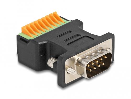 Delock D-Sub 9 to Terminal Block Adapter with Pressure Switch