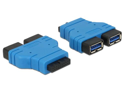 Delock USB3.0 Adapter Pinheader - 2x A/Bu/Bu side by side