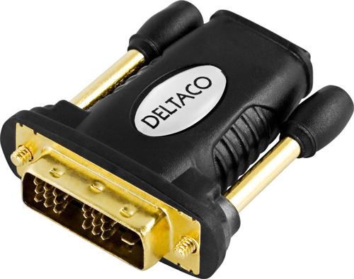 Deltaco HDMI-11 Video Cable Adapter, DVI-D, Black