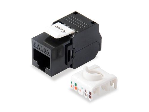 Equip Keystone Jack unshielded Cat6A, incl. 8 pcs, sw
