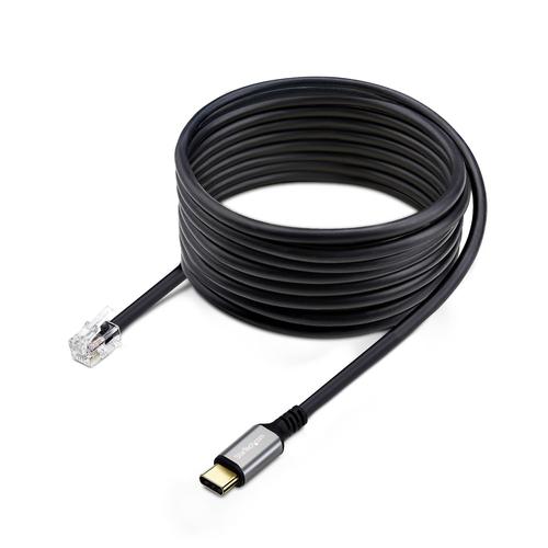 StarTech.com USB-C to RJ9 Adapter for Office Phone Handsets or Wired/Wireless Headsets, Compatible with Existing Landline Hardware, 6ft/1.8m, For Laptops, Desktops, and Mobile Devices