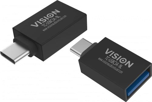 Vision USB C to USB 3.0 A Black cable gender changer