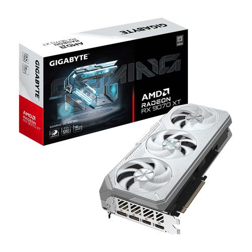 GIGABYTE Radeon RX 9070 XT GAMING OC ICE 16G Graphics Card - 16GB GDDR6, 256-bit, PCI-E 5.0, 3060 MHz Core Clock, 2x DisplayPort, 2x HDMI, GV-R907XGAMINGOCICE-16GD