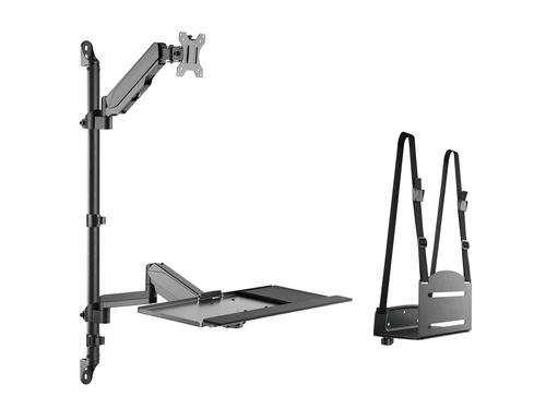 Equip Wall-mounted workstation 17"-32"/1TFT 8kg black lite Retail